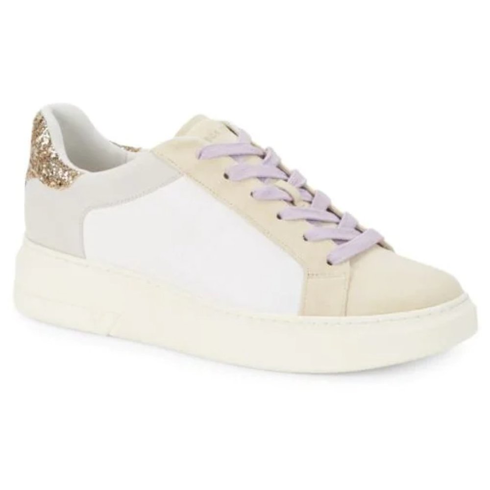 NWT VERONICA BEARD Geri Colorblock Leather & Suede Sneakers size 6.5 - Picture 1 of 13